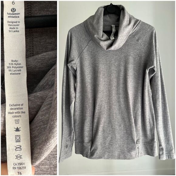 Lululemon Make A Move Long Sleeve Heathered Battleship size 6 - Picture 3 of 9